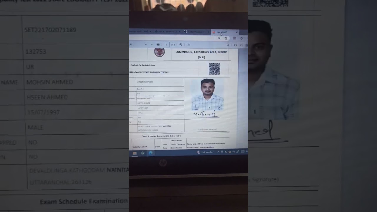 Mp set exam 2023. Kaise faltu log admit card ke editing karte hai😡😡😡😡