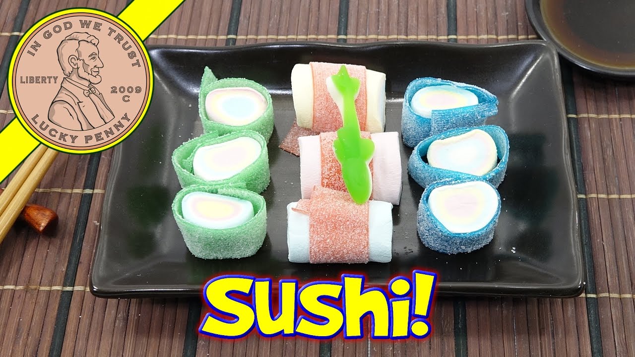 Candy Sushi Assorted Marshmallow & Gummies - Soy Sauce!
