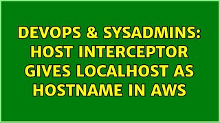 DevOps & SysAdmins: Host Interceptor gives localhost as hostname in aws Details