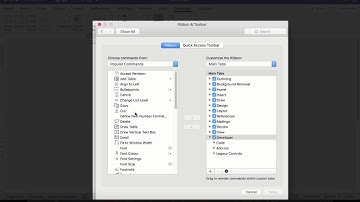 How to add the developer tab in the ribbon in Microsoft Word for Mac