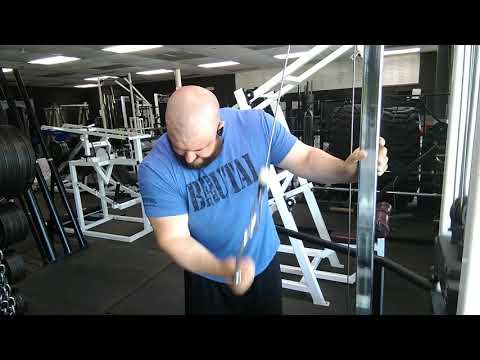 Cable One Arm Cross Body Underhand Grip Triceps Pressdowns into One Arm Overhead Triceps Extensions