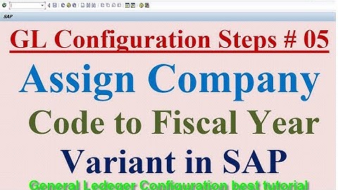 GL Configuration Steps #05 Assign Company Code to a Fiscal Year Variant in SAP