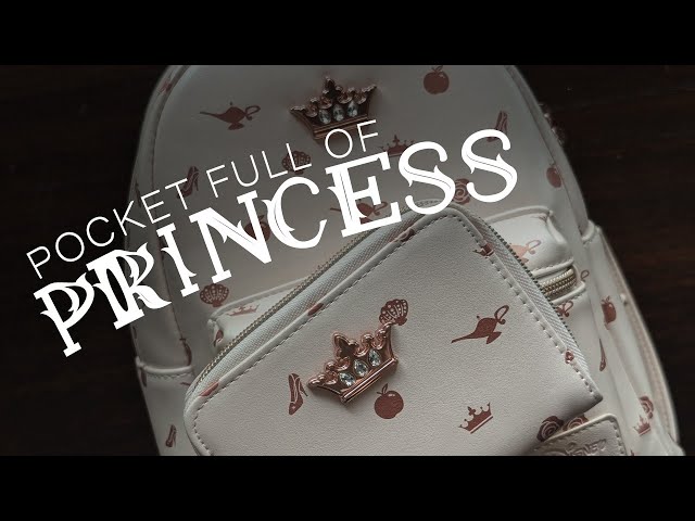 Disney Pink Ariel & Prince Charming Mini Backpack with Gold Crown Accent Amazon.com | Loungefly Disney The Little Mermaid Ariel  main image 4