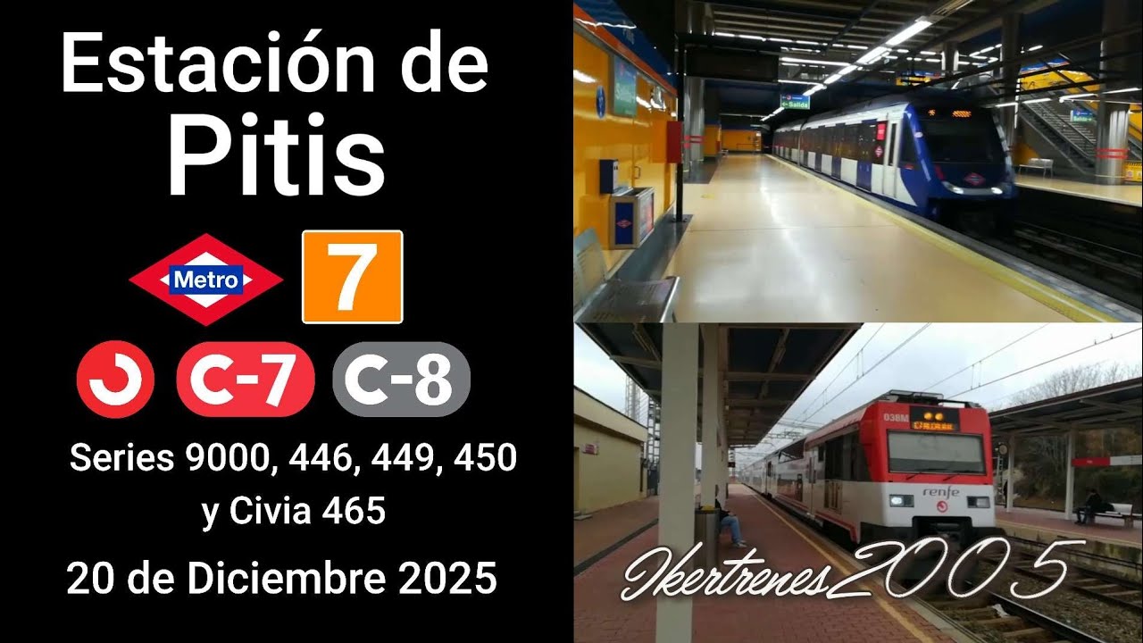 Metro de Madrid L7 y Renfe Cercanías C7 y C8 | Estación de Pitis 