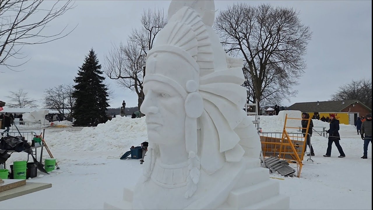 Снежные скульптуры, Лейк-Женева, Висконсин, 31.01.2026