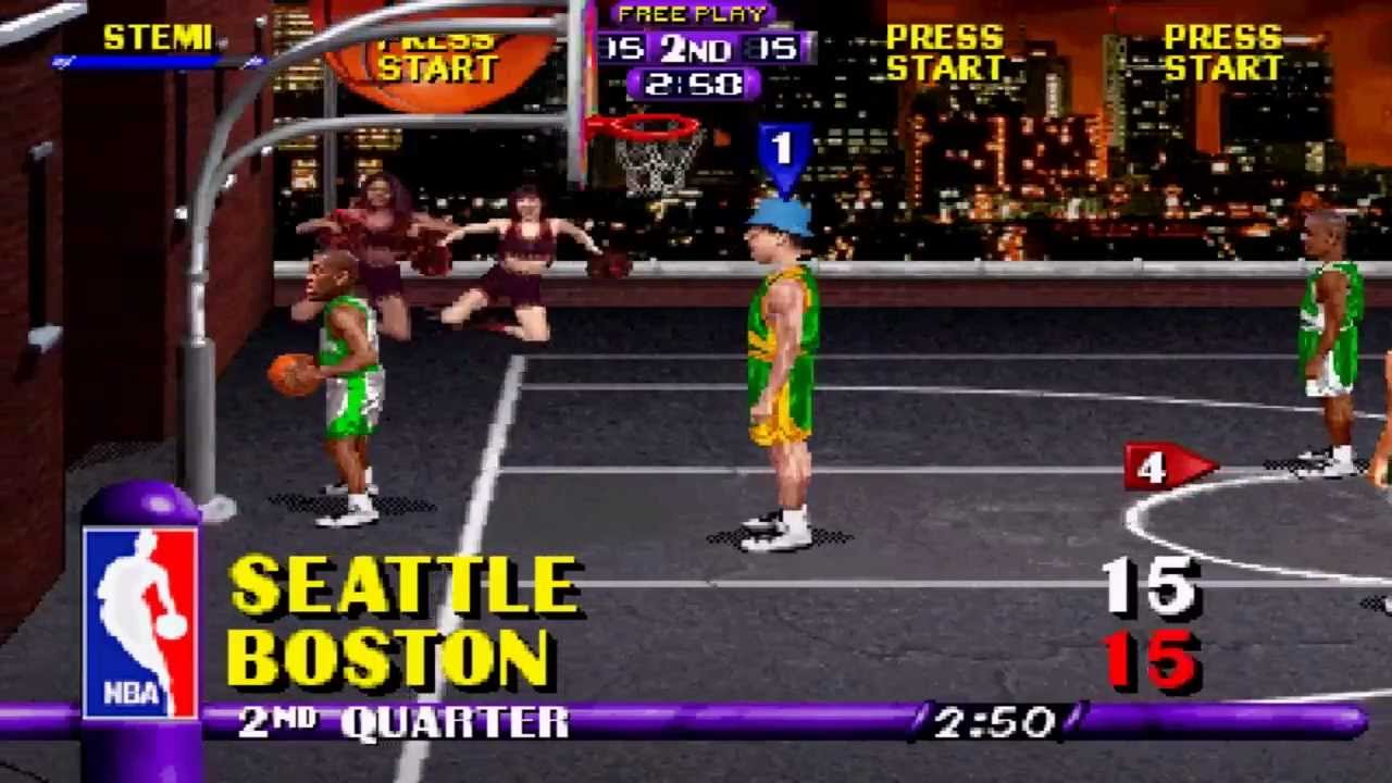 NBA Hangtime Game 7 Celtics - Ridiculous misses when on fire (PC) win