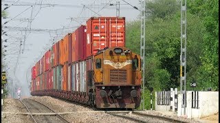 Single Stack vs Double Stack Container Train | ALCO vs EMD - Indian Railway