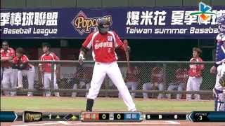 20140614-1 爆米花 威達vse國訓 一上 威達首棒慕西卡馬上就來支安打開局！
