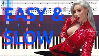 Iggy Azalea - Sally Walker EASY Piano Tutorial