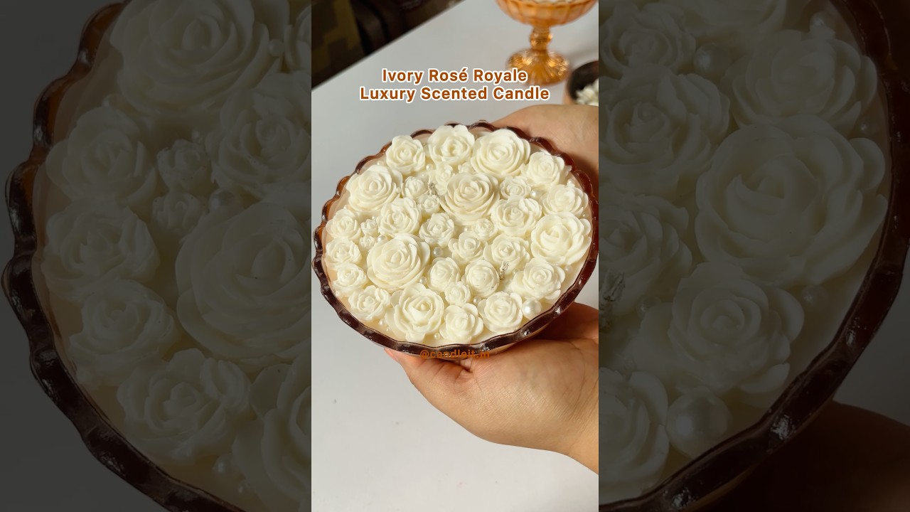 Luxury Ivory Rose Royale Candle | Link in bio | premium gifting, home decor