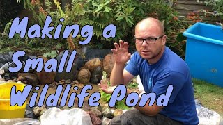 How to make a pond  Small / Mini Wildlife Pond Construction