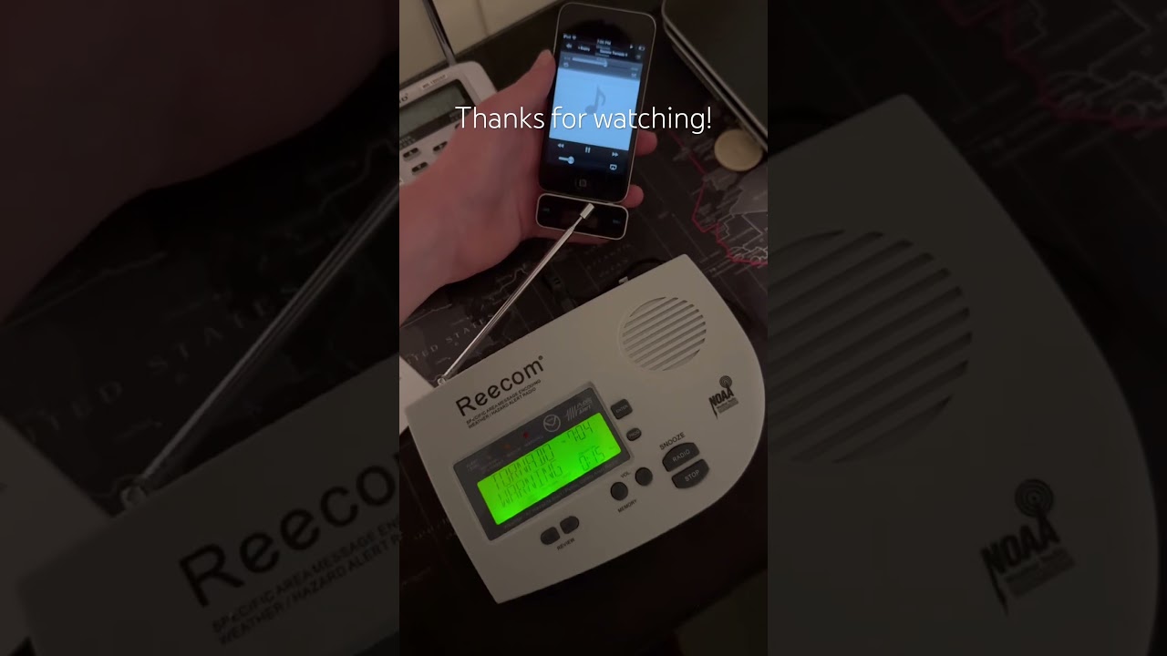 Self activating my NEW Reecom R-1630 for a Tornado Warning! 