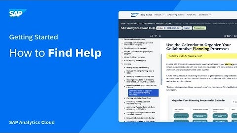 How to Find Help: SAP Analytics Cloud