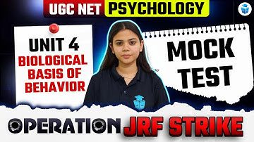 UGC NET Psychology 2025 | Unit 4 Biological Basis of Behaviour Mock Test | Harshita Mam