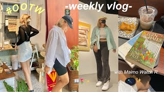 🖼📖#OOTW weekly vlog | my daily look outfit with Maimo Watch R✨ #Maimo #MaimoWatchR #smartwatch