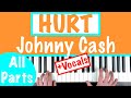 How to play HURT - Johnny Cash Piano Chords Accompaniment Tutorial