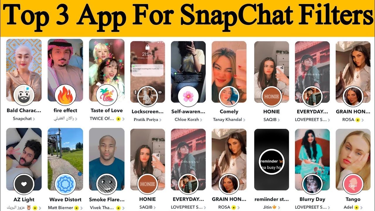 Top 3 SnapChat Filters App In 2021   Best 3 App For SnapChat Filters   Best SnapChat Filters Ever