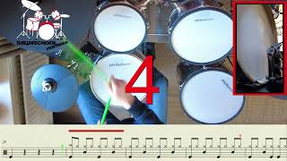 Video thumbnail of "Flemming - Automatisch Drum Cover, Drum Karaoke, Sheet Music, Lessons, Tutorial"