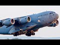 [4K] POWERFUL CLOSE-UP SUNSET TAKEOFF | US Air Force Boeing C-17 Globemaster III at Belgrade Airport