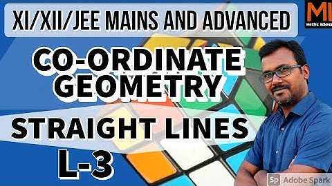 Straight Lines |Coordinate Geometry|Class 11| L-3|  JEE Main and advanced|