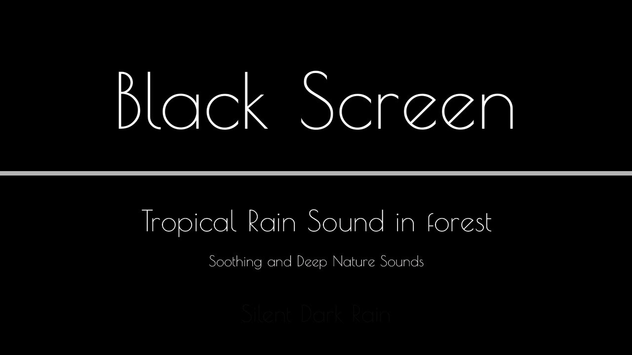 Heavy Rain Black Screen! Tropical Rain Forest  | Calm Sleep Sounds for Deep Relaxation, Focus, Study