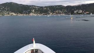 Time-Lapse Disney Fantasy Pulls into Saint Thomas