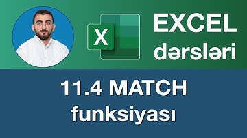 Excel dərsləri - 11.4 Exceldə MATCH funksiyası