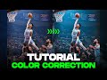 Color correction tutorial  sports graphic design photoshop cc 2021