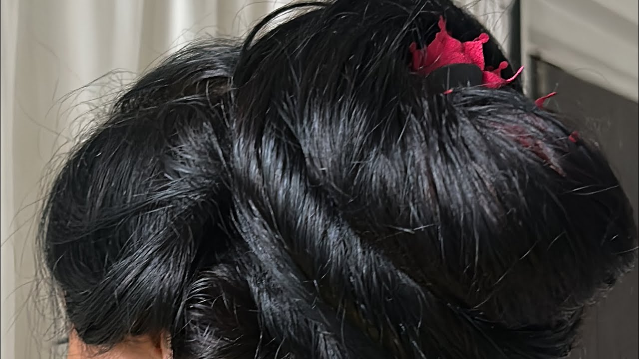 Wet Longhair bunstyle @SaritasHairWorld #hairstyle 