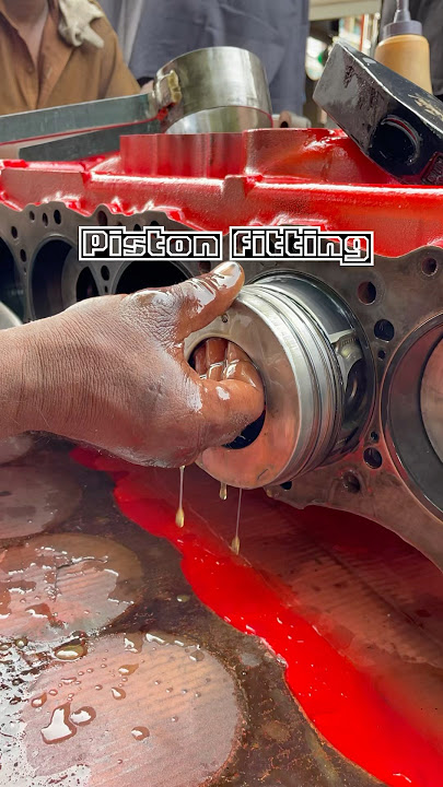 Six cylinder piston installation #piston #foryou #shortsfeed #automobile