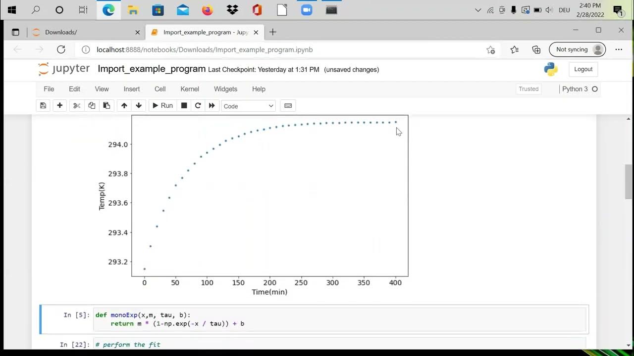 Data Import, Plotting and Curve fitting example in Python - YouTube
