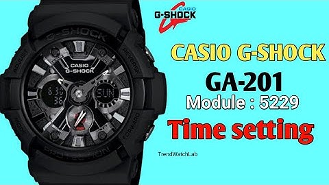 How To Set Digital And Analog Time Casio G-Shock GA-201 | TrendWatchLab | Casio 5229