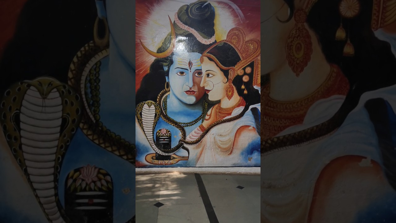 Lord Shiva Mata Parvati wall painting🔱/shivlingam painting/