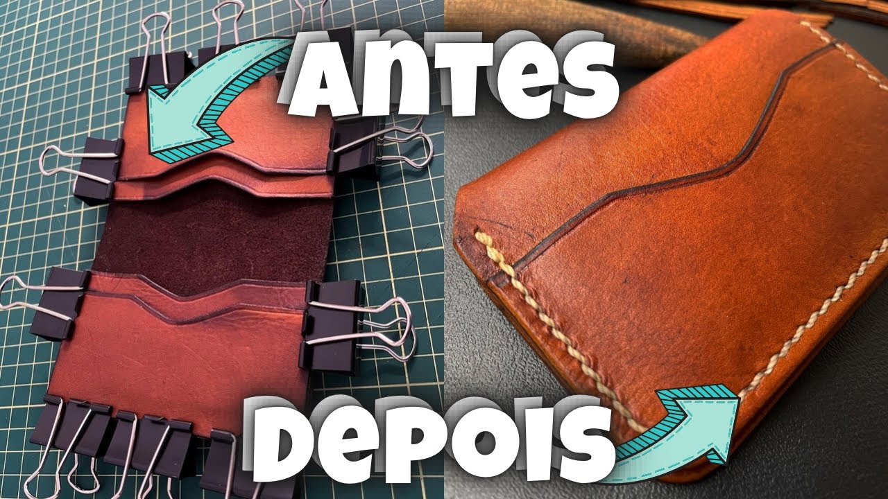 Como Fazer uma Carteira de Couro Artesanal | Feita à Mão nos Mínimos Detalhes