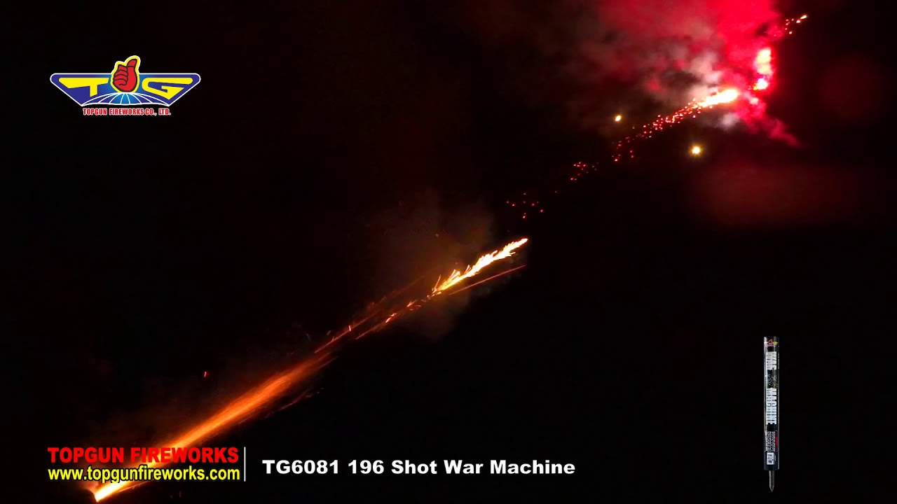 196 shot War Machine (roman candle barrage) TG6081 YouTube