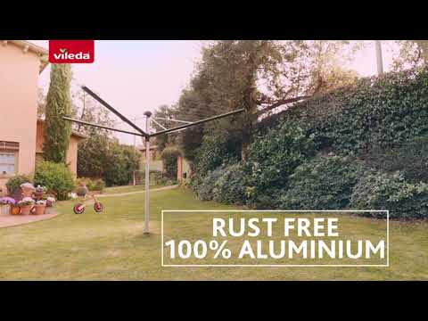 Vileda Sun-Rise Compact Outdoor Rotary Clothes Dryer with 50m Washing Line