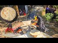 "🔥 Nomads and the art of baking local bread over fire | Nomadic life in Iran 🥖🌾"