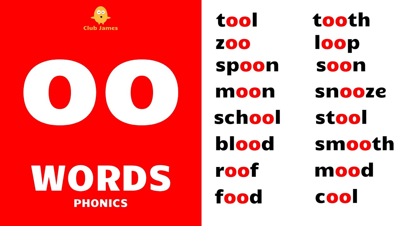 oo words। Double o Sound। oo words in English Phonics। oo words