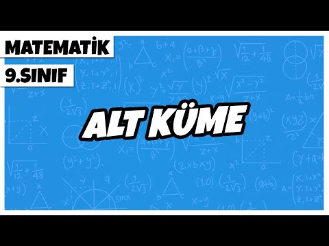 9. Sınıf Matematik - Alt Küme | 2022