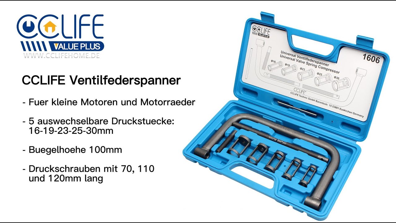 CCLIFE Universal Druckluft Ventilfederspanner Ventilschaftdichtung