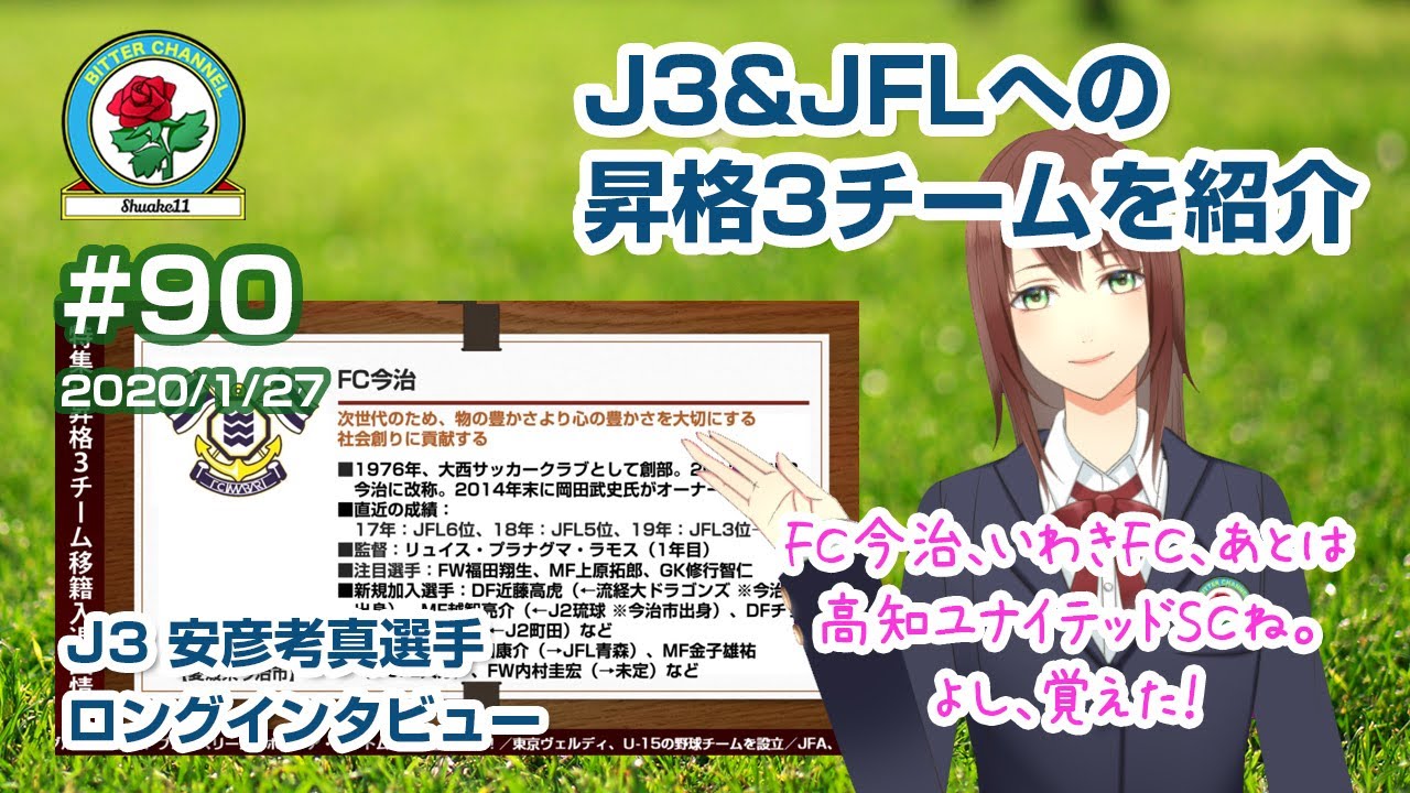 1 27 シュウアケイレブン 第90回 安彦考真選手インタビュー J3 Jfl昇格チーム移籍情報 Youtube