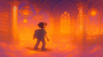 Floating Library Above the Clouds — 1 Hour of Lo-Fi & Cloud Ambience