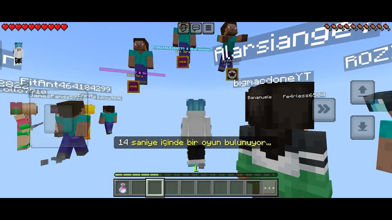 Merhaba arkadaşlar bugün saklambaç oynadık tabii ki Minecraft'ta Minecraft'ta build yaptık