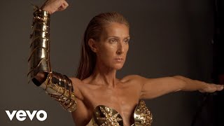 Behind-the-scenes of the Courage album photoshoot: Gold metal corset by Thierry Mugler