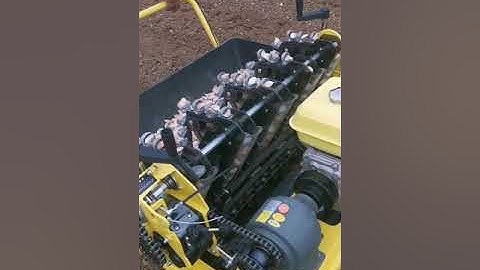 Newest garlic seeding machine, self driven garlic seed planter, 5 rows garlic planter