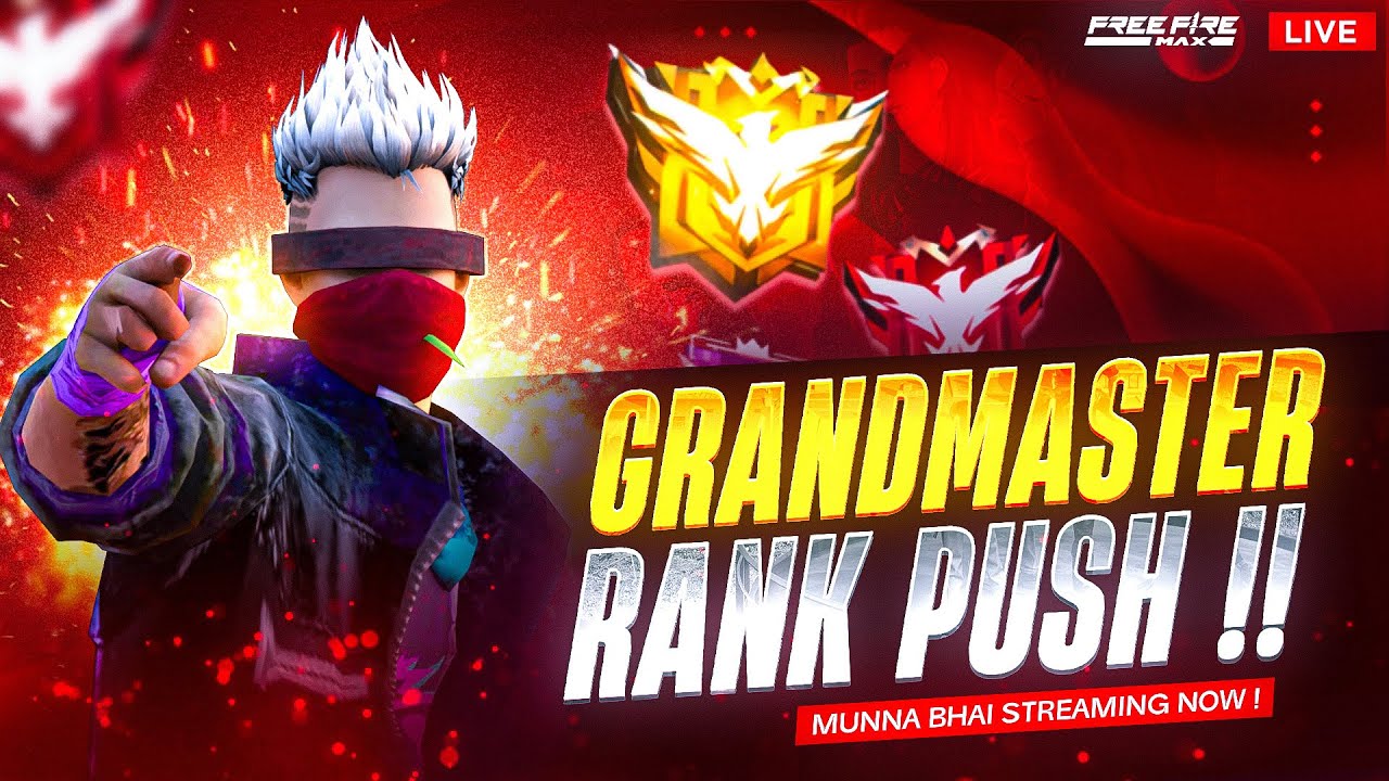 Grandmaster Lobby Live Rank Push Free Fire Telugu - Munna Bhai is Live ...