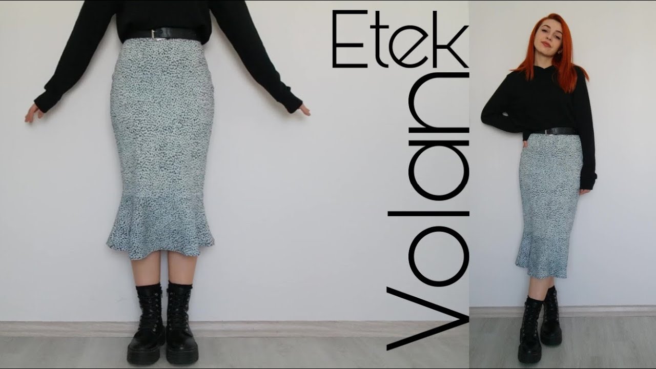 VOLAN DETAYLI ÇOK KOLAY UZUN ETEK NASIL DİKİLİR? | Damla Toral