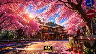 Mint Sakura Street View 4K Ultra HD Live Wallpaper 🌸#NevernessToEverness #Sakura #Anime #4K #Live screenshot 4