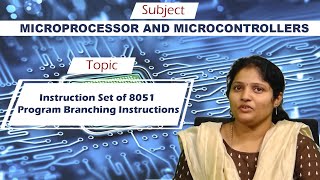 LEC37| MPMC | Instruction Set of 8051 Program Branching Instructions By Mrs. N Poornima Deepthi.