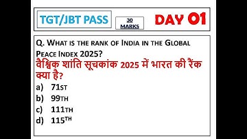 DAY 1 OF IMPORTANT SELECTED QUESTIONS FOR TGT 2025